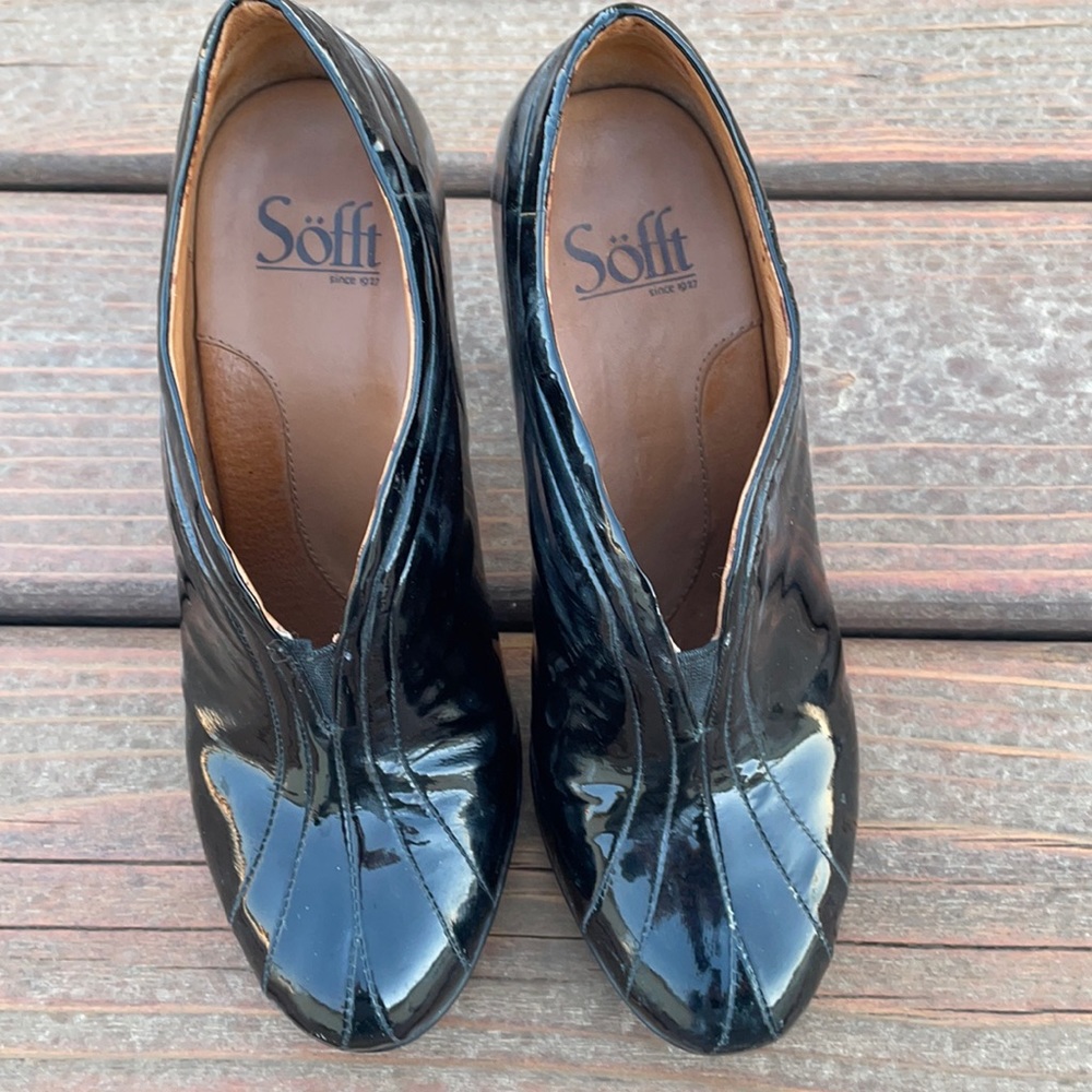 Sofft black leather upper lined 6.5